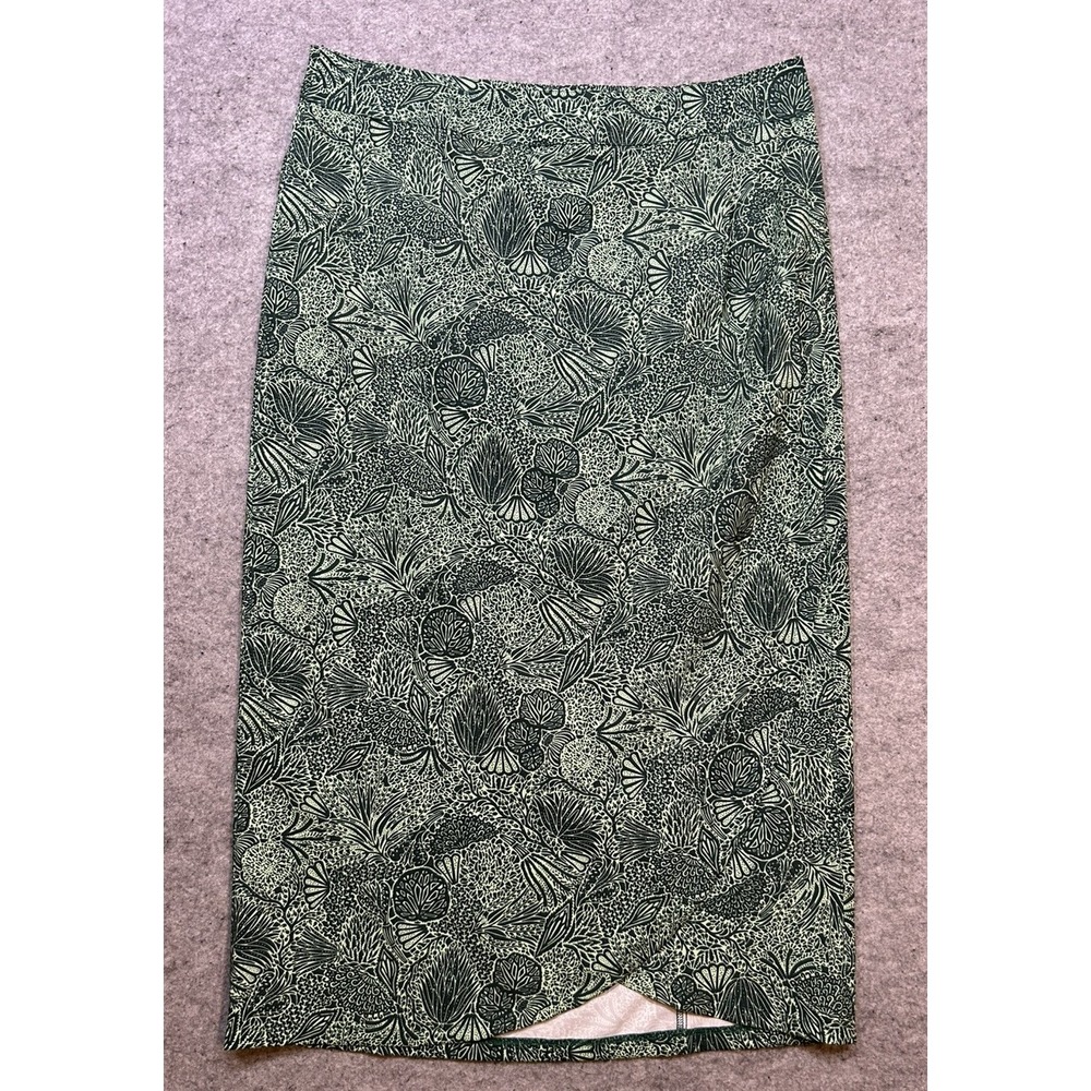Rip Skirt Hawaii Length 3? or 4? GreenBotanical Wrap Skirt Midi Womens Sz M